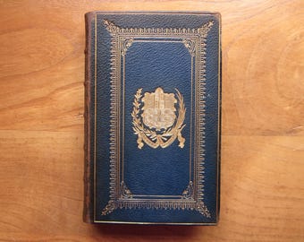 Poemas de Alfred Tennyson, Doctor en Letras, Poeta Laureado, 1868. Encuadernación en piel, con muchos detalles dorados.