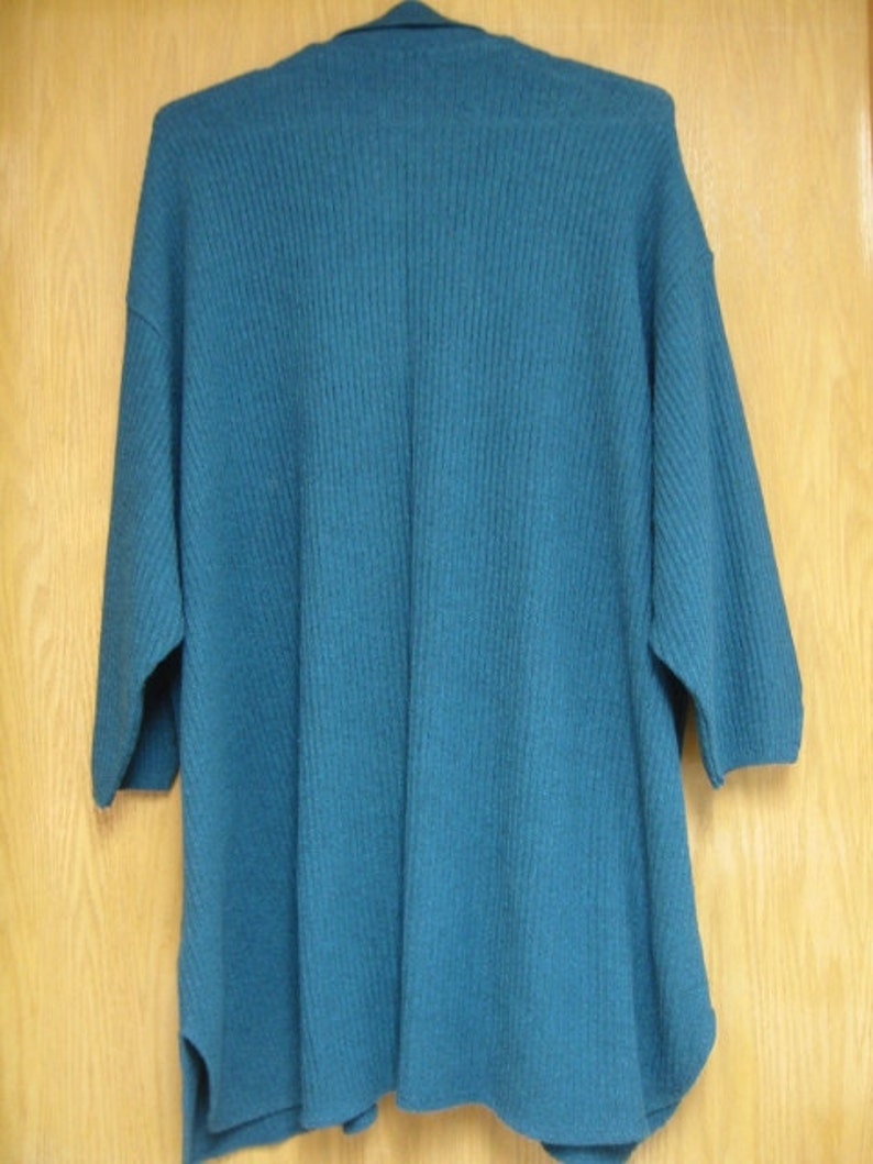 womens size 3X excellent condition never worn vintage /'Stephanie Schuster/' teal blue cardigan sweatermatching cropped pants