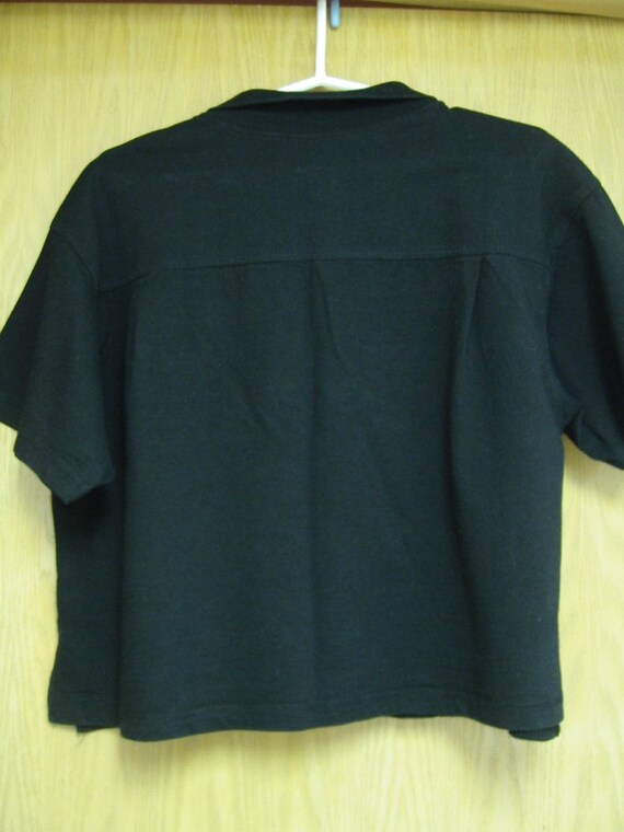 vintage black cropped 'Mill Valley Cotton'   shor… - image 3