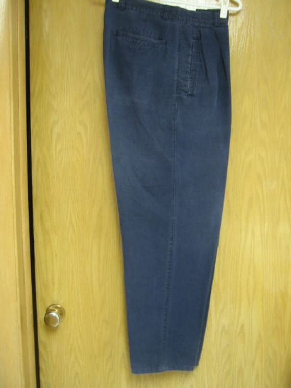 vintage navy blue 'Gap'  linen/cotton men's pleate