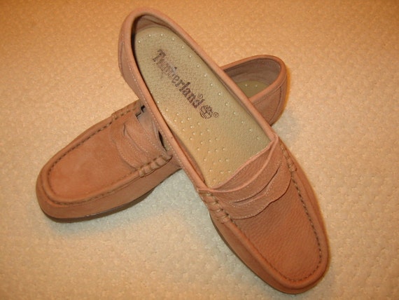 Timberland, vintage womens dark salmon suede Timberland penny loafers 6 1/2M