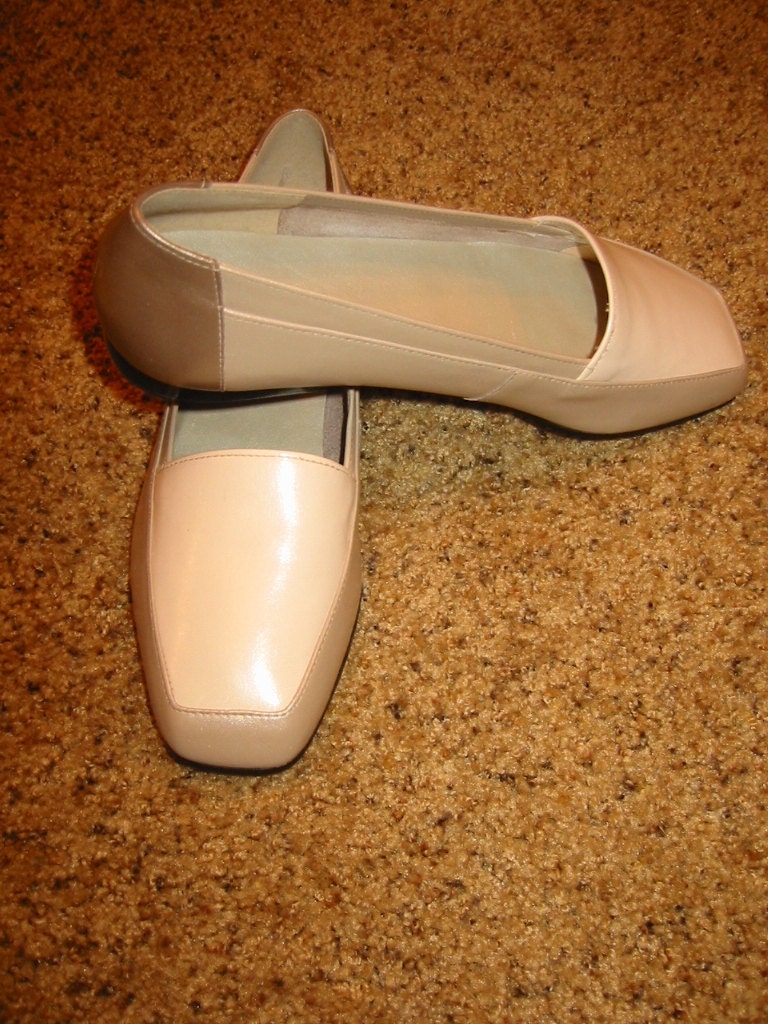 Vintage Womens Enzo Angiolini Leather Flats . . . Color Block ...