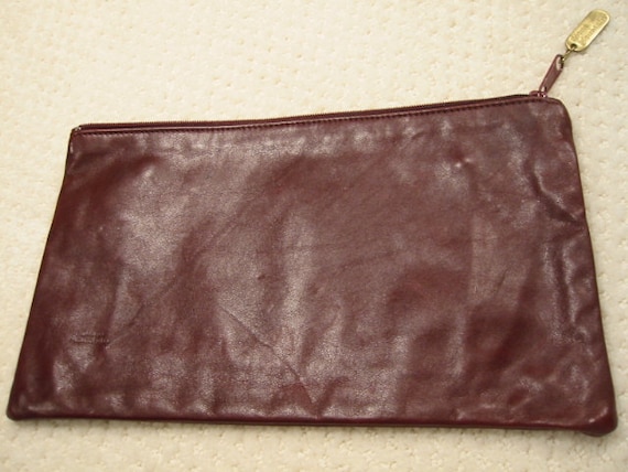Vintage 90s Stone Mountain Hand Crafted Burgundy Leather 
