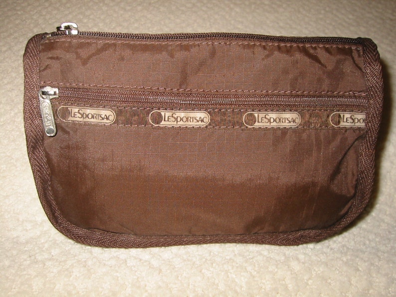 Vintage Brown Lesportsac Makeup Case/cosmetic Bag Like New Etsy