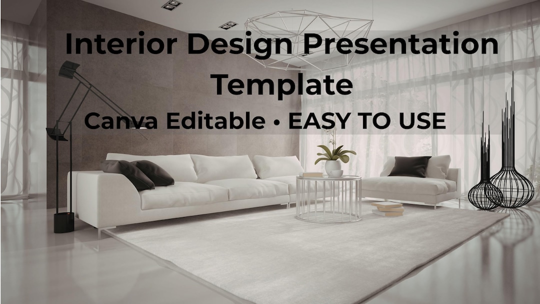 Interior Design Presentation Template | Canva Editable | Minimal ...