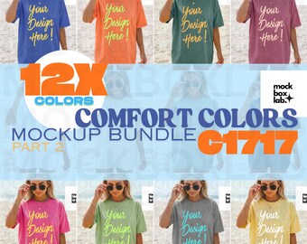 Comfort Colors C1717 Mockup Bundle CC 1717 Shirt Mockup Bundle Summer Lifestyle Bundle Trendy Boho Aesthetic T-Shirt Mockup Digital Download