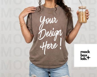 Comfort Colors C1717 Espresso Mockup C1717 Espresso Oversized Shirt Mockup Trendy Lifestyle 1717 Mock Brown T-Shirt Mockup Digital Download