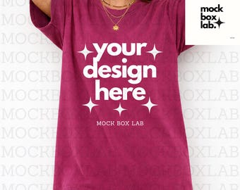 Comfort Colors 1717 Berry Mockup Summer C1717 Lifestyle Model Mockup Streetwear Pinterest Influencer Trendy Shirt Mock Digital Download