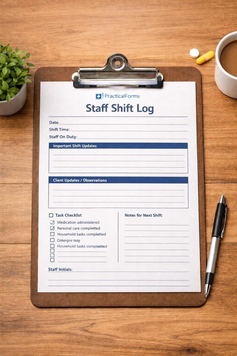 Staff Shift Log Template Printable - Etsy