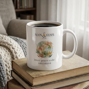 熱に反応して色が変わるコーヒーマグカップ – インナーピースコードリビール