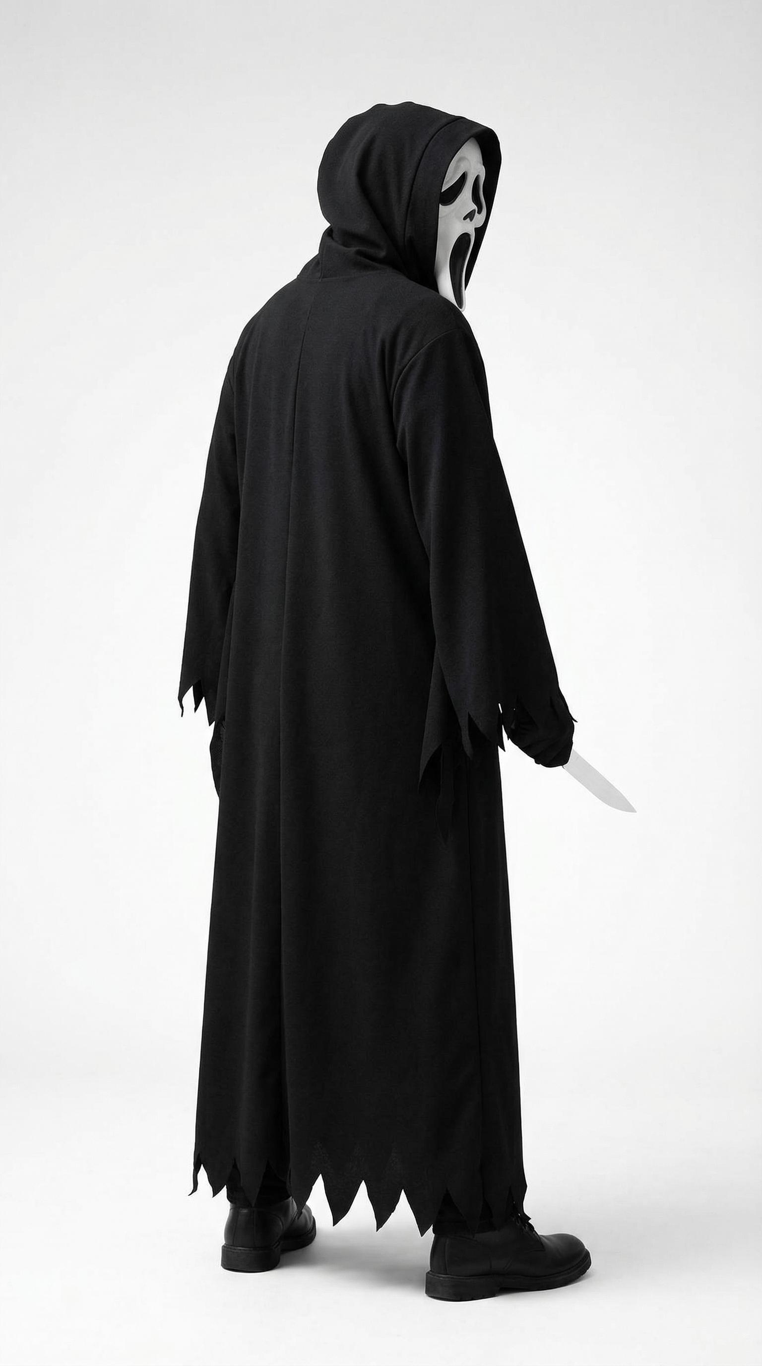 Slasher Robe Horror Slasher Costume With Mask – Classic Hooded Robe Cosplay Set - Etsy