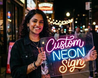 Insegna al neon personalizzata con nome per bambini, insegna LED personalizzata per decorazione murale, luce LED personalizzata per decorazione camera da letto, regalo personalizzato per la cameretta dei bambini, regalo per lei