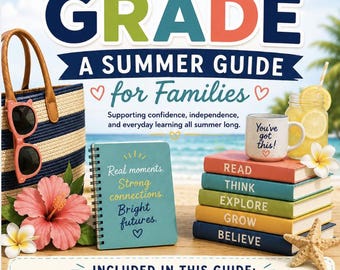 Guía de verano para familias que ingresan a tercer grado / Recursos de apoyo para padres / Guía de aprendizaje diario / Material imprimible para el aprendizaje de verano