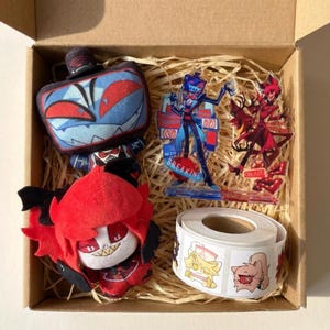 Coffret collector Hazbin Hotel Vox, poupée en coton de 10 cm