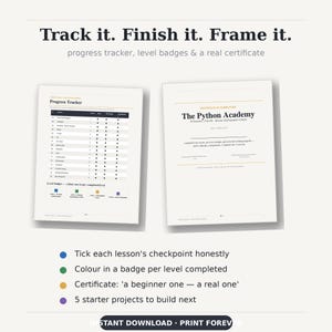 Python Academy — Learn Python | Complete Beginner Python Course | Learn Python Programming | PDF Workbook + Exercises + Cheat Sheets image 5