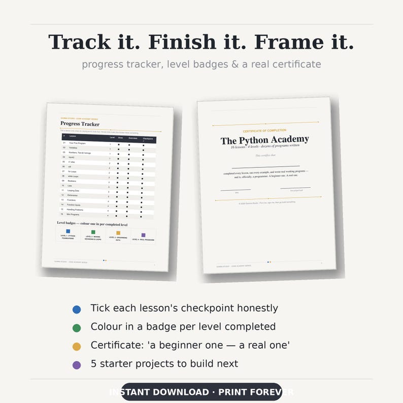 Python Academy — Learn Python | Complete Beginner Python Course | Learn Python Programming | PDF Workbook + Exercises + Cheat Sheets image 5