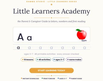 Preschool Kindergarten Worksheets,48 Printable Activities,Parent Guide&Free Name Tracing Maker-Ages 3-7