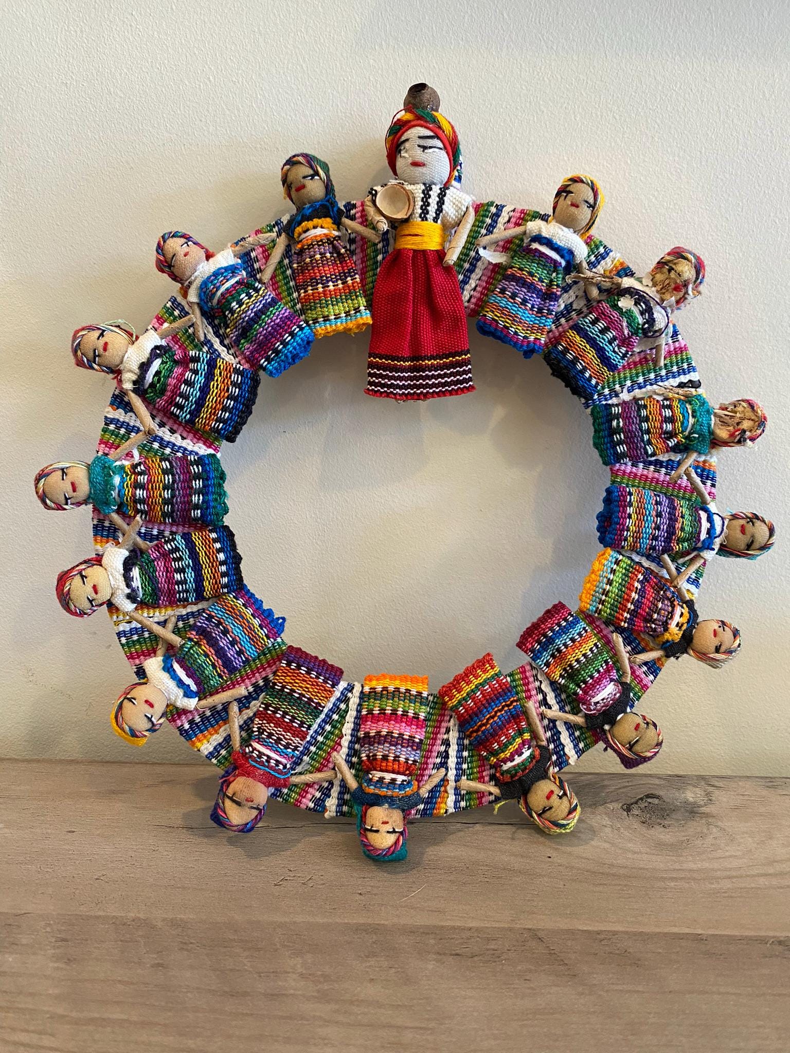 Guatemala Worry Dolls Wreath - Etsy display picture 2