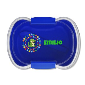 Lunch Box Two-tier Bento Box Alligator Stars name Personalized Kids Lunch Container