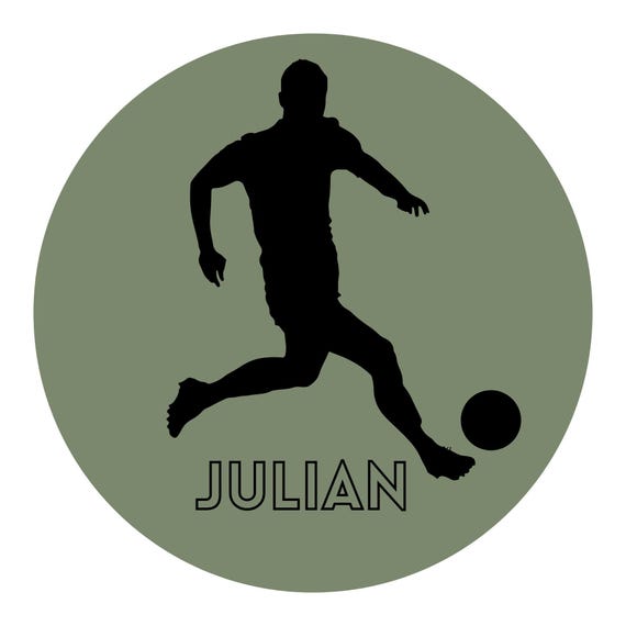 Wandtattoo Türschild Kinderzimmer personalisiert mit Namen und Wunschmotiv Fussball, Eishockey, Handball, Tennis, Karate, BMX und Skateboard