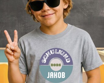 Einschulung Outfit Personalisiertes Schulkind T-Shirt mit Namen Einschulung Shirt Jungen Mädchen Geschenk zum Schulstart