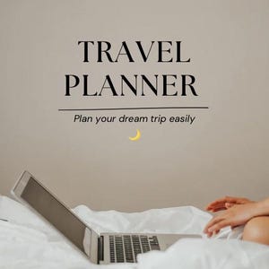 Planificador de viajes imprimible - Diario de viaje digital - Planificador de vacaciones - Organizador de viajes - Lista de verificación de viaje - Lua Travel
