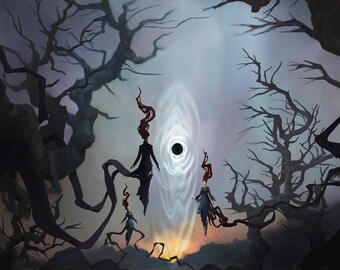 Lámina artística "Círculo de brujas" Ilustración de Lea Dickert
