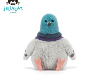 Peluche di piccione Jellycat Strutton / Morbido uccello di peluche / Accogliente decorazione per la casa / Peluche coccoloso per la cameretta / Regalo per gli amanti degli uccelli / Giocattolo di peluche per bambini