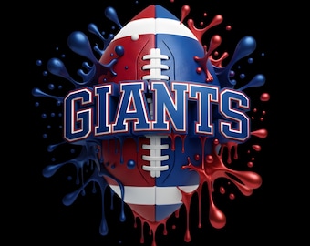 Giants PNG, Día de partido, Sublimación de fútbol: Úselo para camisetas, sudaderas con capucha, pegatinas, tazas, marcos, vasos, alta calidad (descarga digital)