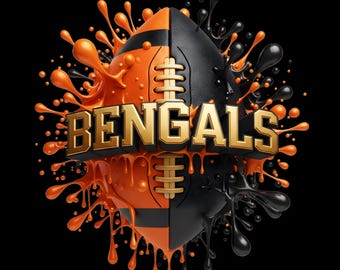 Bengals PNG, Game Day, Football Sublimation: Use for T-shirt, hoodies, Stickers, Mug, Frame, Tumbler, High Quality (Digital Download)