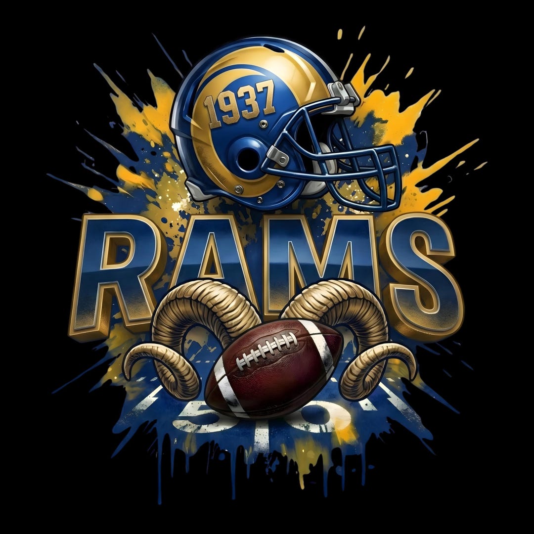 Rams Football PNG, Gameday Sublimation Designs: Use for T-shirt ...