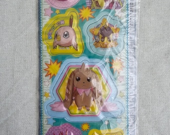 Naklejki 3D Digimon Savers 3D w formacie vintage Lopmon Poromon