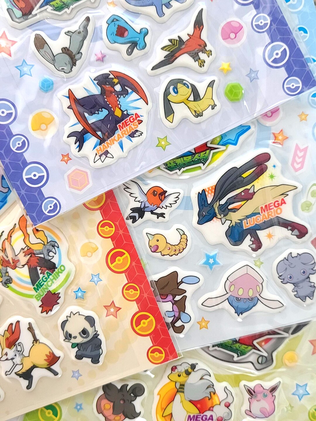 Pokémon XY Mega Evolution Sticker Phrases for Diary Decoration Vtg ...
