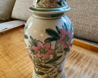 ヴィンテージ中国製磁器製生姜壺（蓋付き）