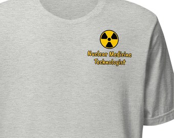 Nuclear Medicine Tech Collage with Front Logo - Soft Tshirt - Medical Technologist