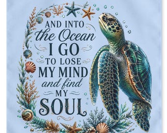 Sea Turtle "And Into The Ocean I Go...."  Coastal Beach Life Flag--2 Sizes!