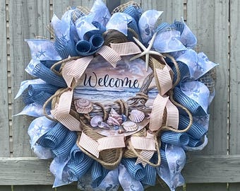 Coastal Welcome Starfish Wreath