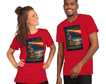 Farol: De Mar a Mar Brilhante - Patchwork Falso - Patriótico - Dia da Independência