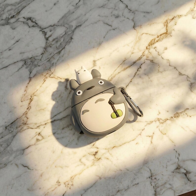 Totoro AirPod Case, Kawaii Anime Forest Spirit 3D Silicone Earphone Case, Cute Studio Ghibli Gift For Her Him, Novelty Anime Airpods Cover image 4
