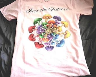 Graphic T-Shirt, Colorful Mushroom Mandala Tee
