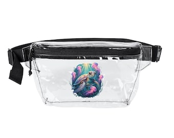 Riñonera transparente, estilo oceánico
