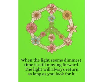 Póster inspirador para pared con motivos florales