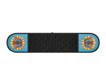 Guantes de horno dobles resistentes al calor, protector de cocina turquesa