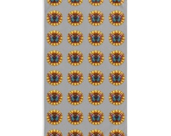 Toalla de mano con estampado de girasoles, un toque floral brillante para la cocina y el baño.