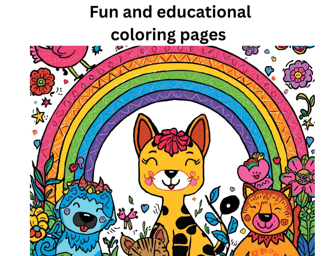 Kids Coloring Pages: (digital Pdf Download) - Etsy