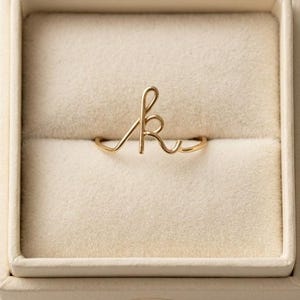Personalized Name Ring Minimalist Cursive 925 Sterling Silver Dainty Script Name Jewelry
