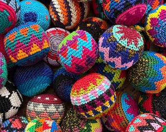 Gehäkeltes Footbag 3er Set