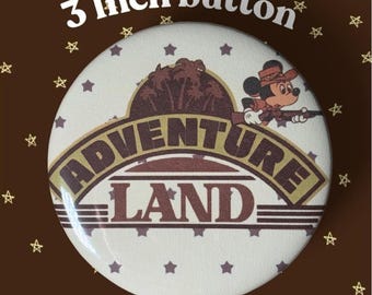 3 inch Land Themed Buttons