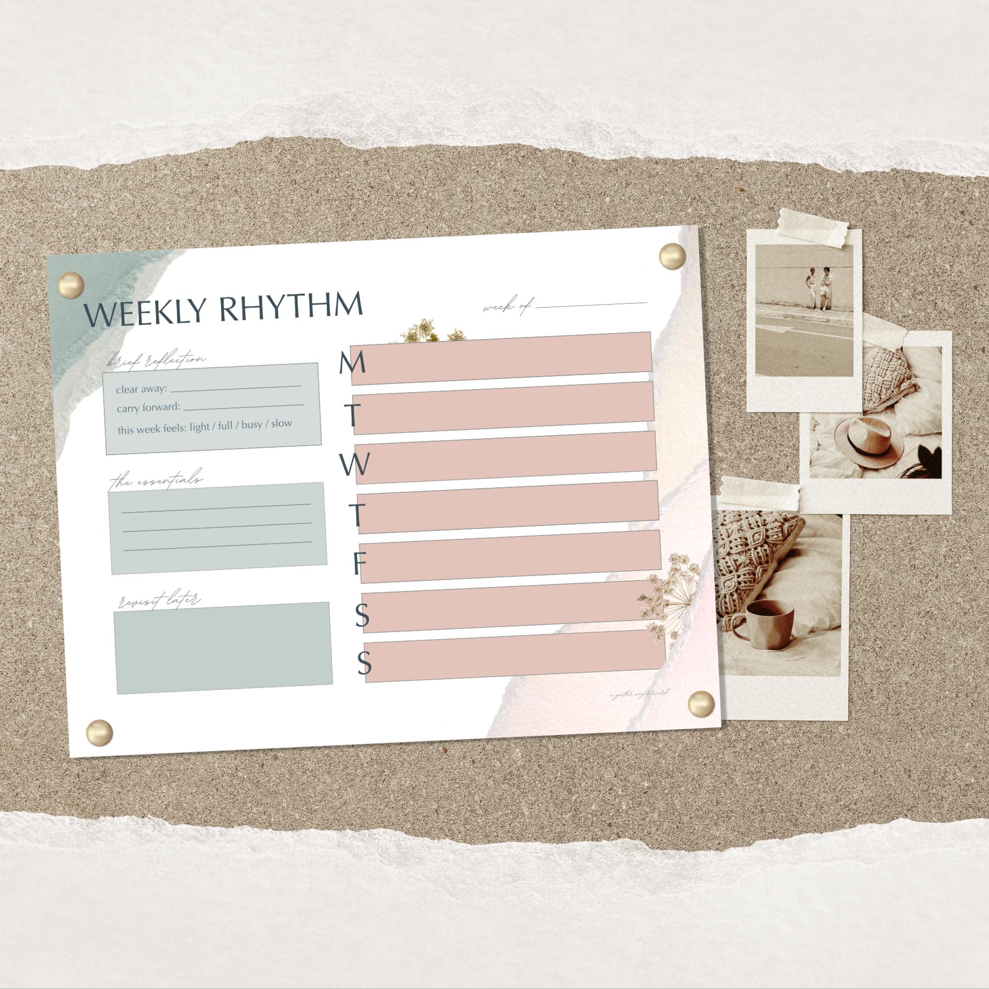 Weekly Planner Printable for Moms | Family Schedule & Weekly Reset Page ...