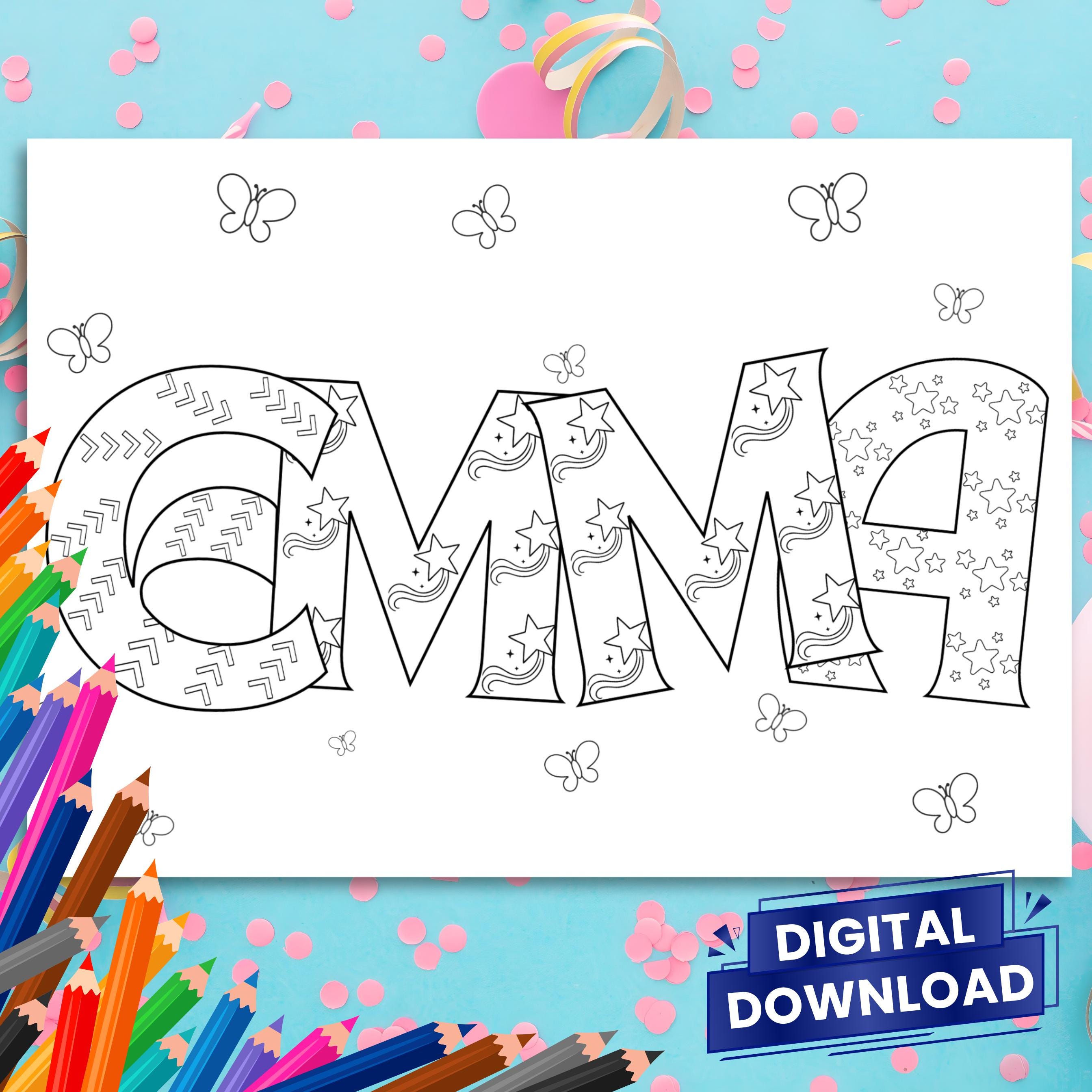 Name Pattern Print Out Custom Name Coloring Pages Printable Personalized Kids Activity ...